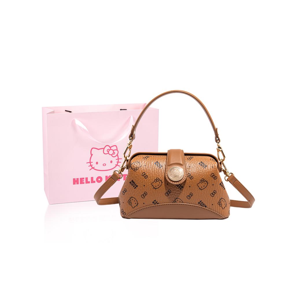 New Sanrio HelloKitty Hello Kitty PU Shoulder Bag, Crossbody Bag, Handbag Regular Women's Pink/Brown/Milk Tea SHHF41585