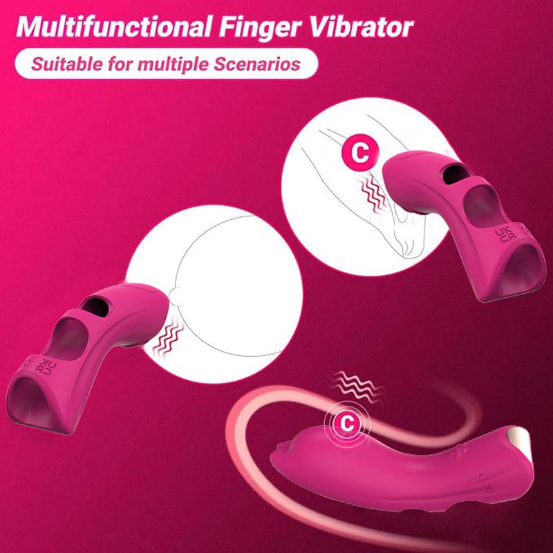 Clit Finger Vibrator Vagina G-Spot Massager Clitoral Stimulator Sex Toys for Women
