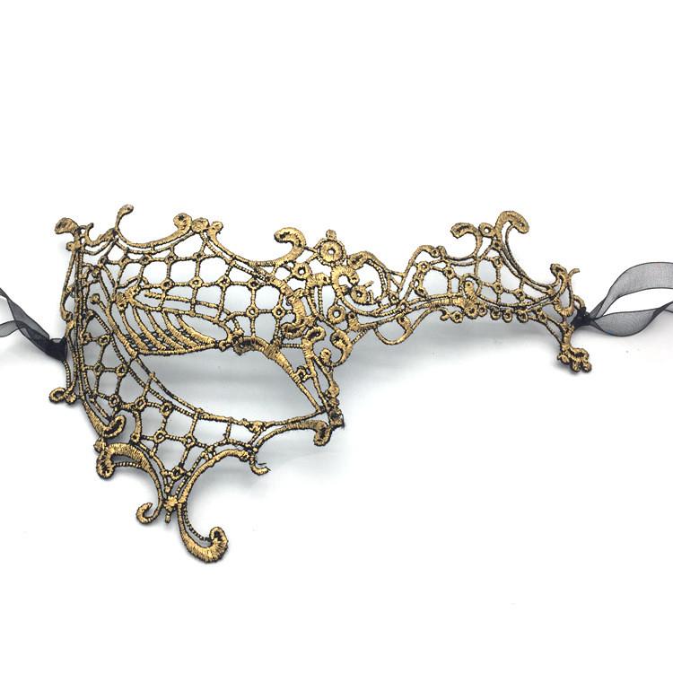 Half Face Lace Mask With Unique Design For Costume Parties And Holiday Celebrations