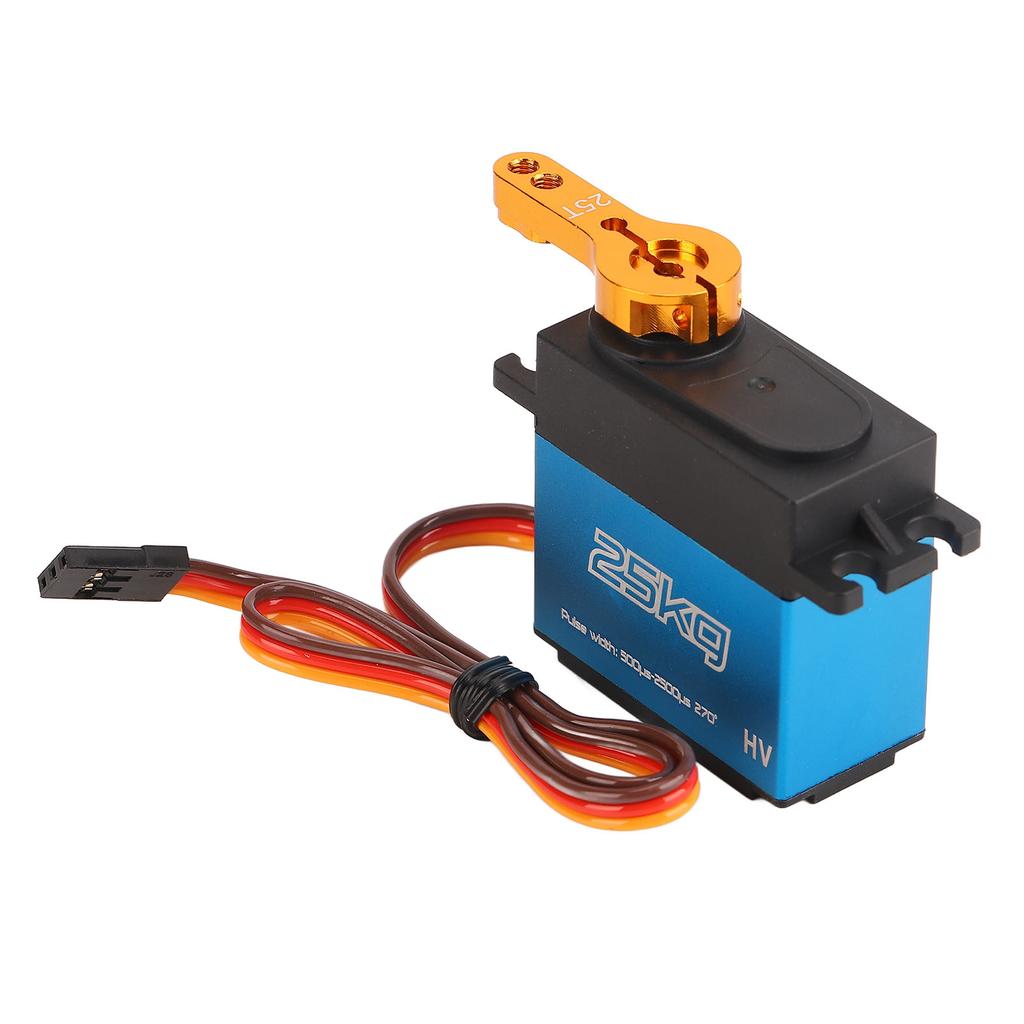 Металлический сервопривод 25 кг Полностью цифровой Водонепроницаемый Вращение на 270 градусов с рычагом 25T для ЧПУ