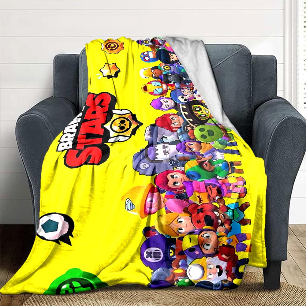 Brawl Stars Blanket Ultra-Soft Great for Office Livingroom Office Chair All-Season Use Warmthful Decor Gifts For Family Or Friends