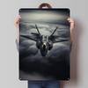 F22 Raptor Tinplate Sign Airplane Poster Decoration Living Room Decor Men Custom Metal Signs for Wall Art Decoration Retro Home