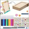 Kids' DIY Wooden Graffiti Painting Set: Crafts & Picture Frames