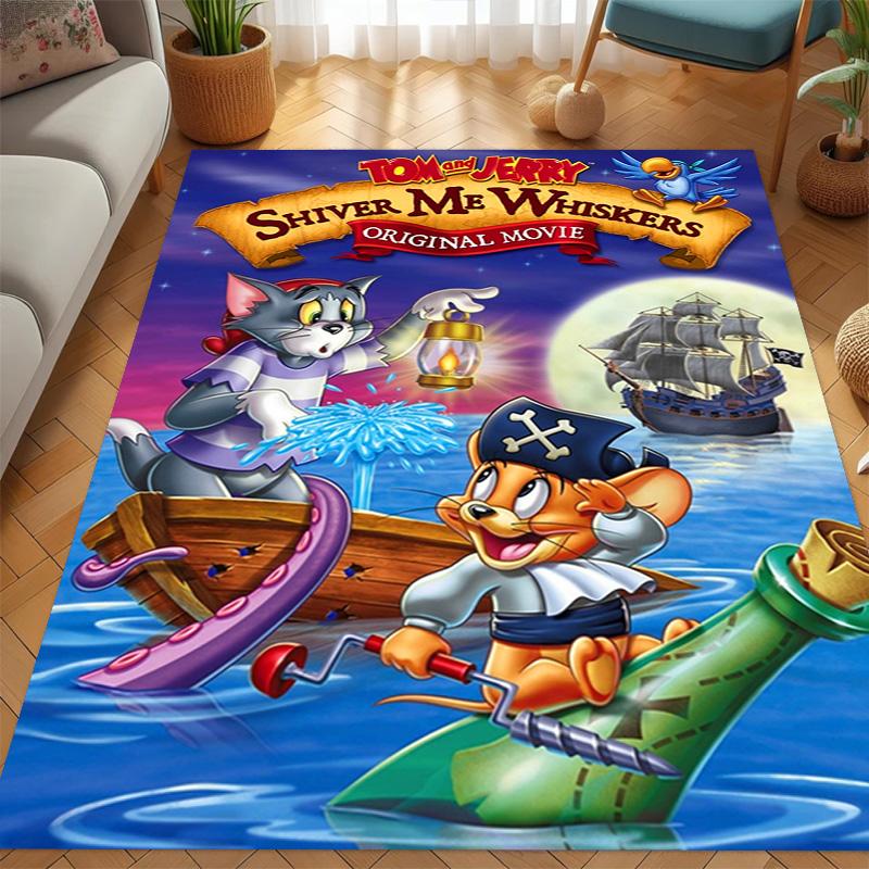 Tom Jerry: Adventure carpet printing Suitable for all seasons Protective pad Art Office chair cushion