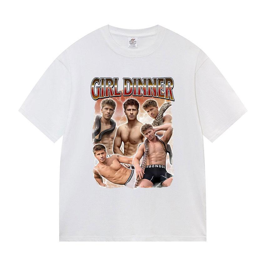 Robert Irwin Girl Dinner Funny Graphic T Shirt Unisexs Vintage High Quality Fashion Tshirts Y2k Harajuku Oversized Cotton Tshirt