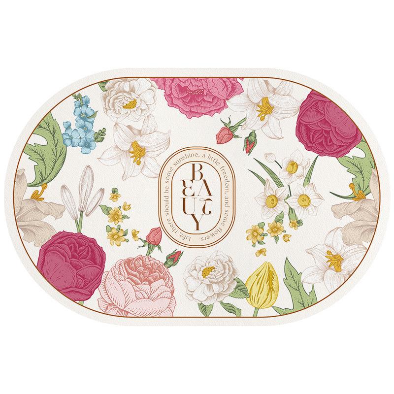 Ins Diatom Mud Bath Absorbent Mat Toilet Toilet Door Cushion Non-slip Quick Drying Mat Carpet