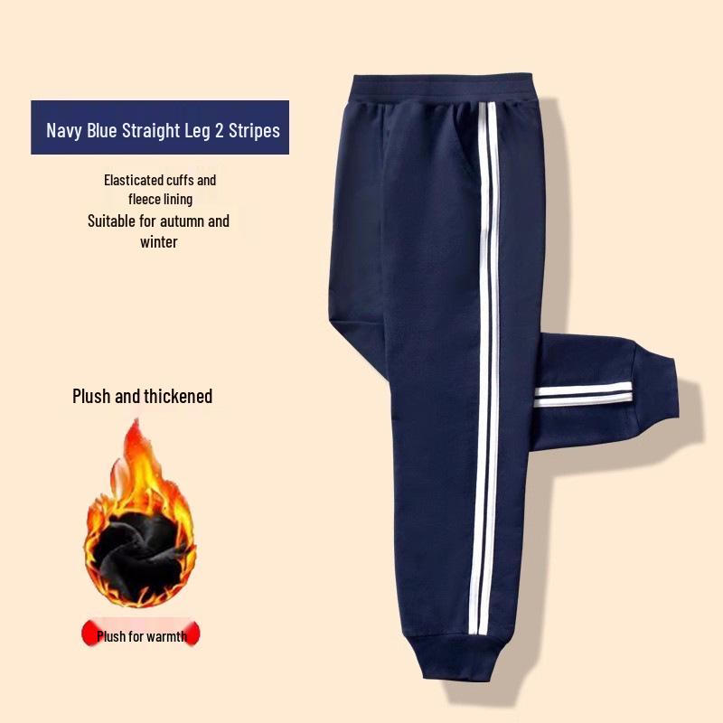 Thickened Velvet Children's Sweatpants: Boys' Sports & Girls' Cotton Trousers for Autumn/Winter, Sizes for Middle & Large Kids