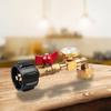QCC1 Propane Refill Elbow Adapter with Valve and Gauge Propane Refill Pressure Adapter for Camping Grill 1LB Bottle Refilled