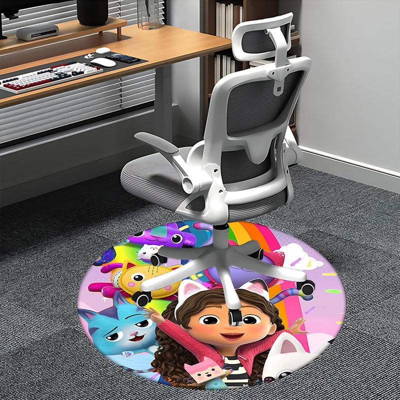 Cat Bot,Rainbow Friends Chair mat Round Rug Office carpet, Non slip, Suitable for Living Rooms, Bedrooms decor.1205143a