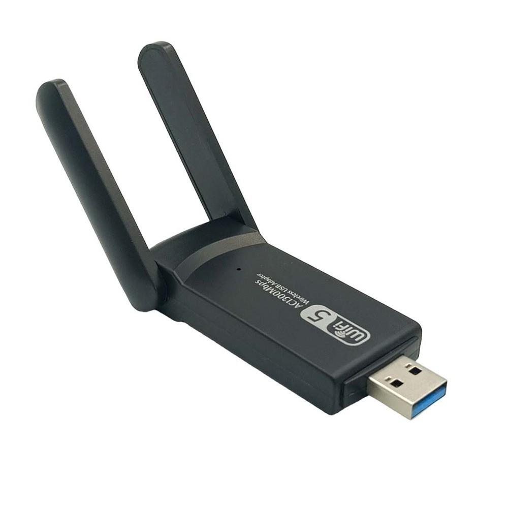 2 Antenna Design WiFi USB Adapter 2.4G/5Ghz Wireless Network Card 1300Mbps WiFi Dongle Office Use