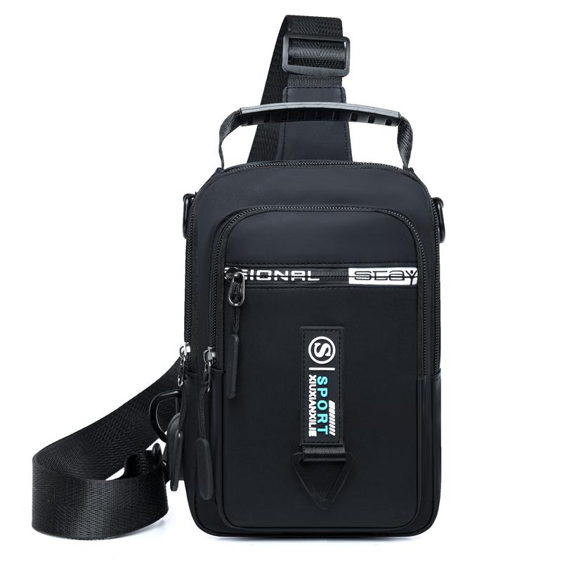 Многофункциональная сумка через плечо для мужчин с зарядкой через USB, нагрудная сумка для коротких поездок, водонепроницаемая сумка через плечо большой емкости