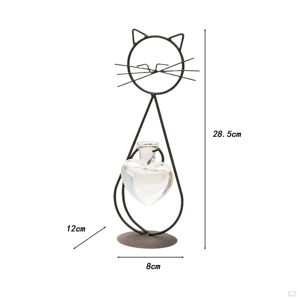 Ваза для террариума для кошек, металлический держатель, станция размножения, настольный подоконник 4,7 х 11,2 дюйма