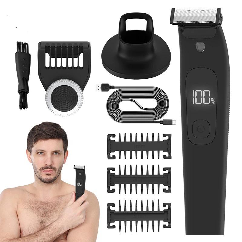 New hair clipper men's and women's body hair trimmer waterproof digital display men's USB electric shaver underarm private parts trimmer