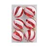 6Pcs/Set Colorful Glitter Painted Christmas Balls Plastic Christmas Tree Baubles  Christmas Tree