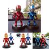 Shaking The Head Marrie Couple Car Decoration Toy With Vibrant Red And Blue Iron Man Design