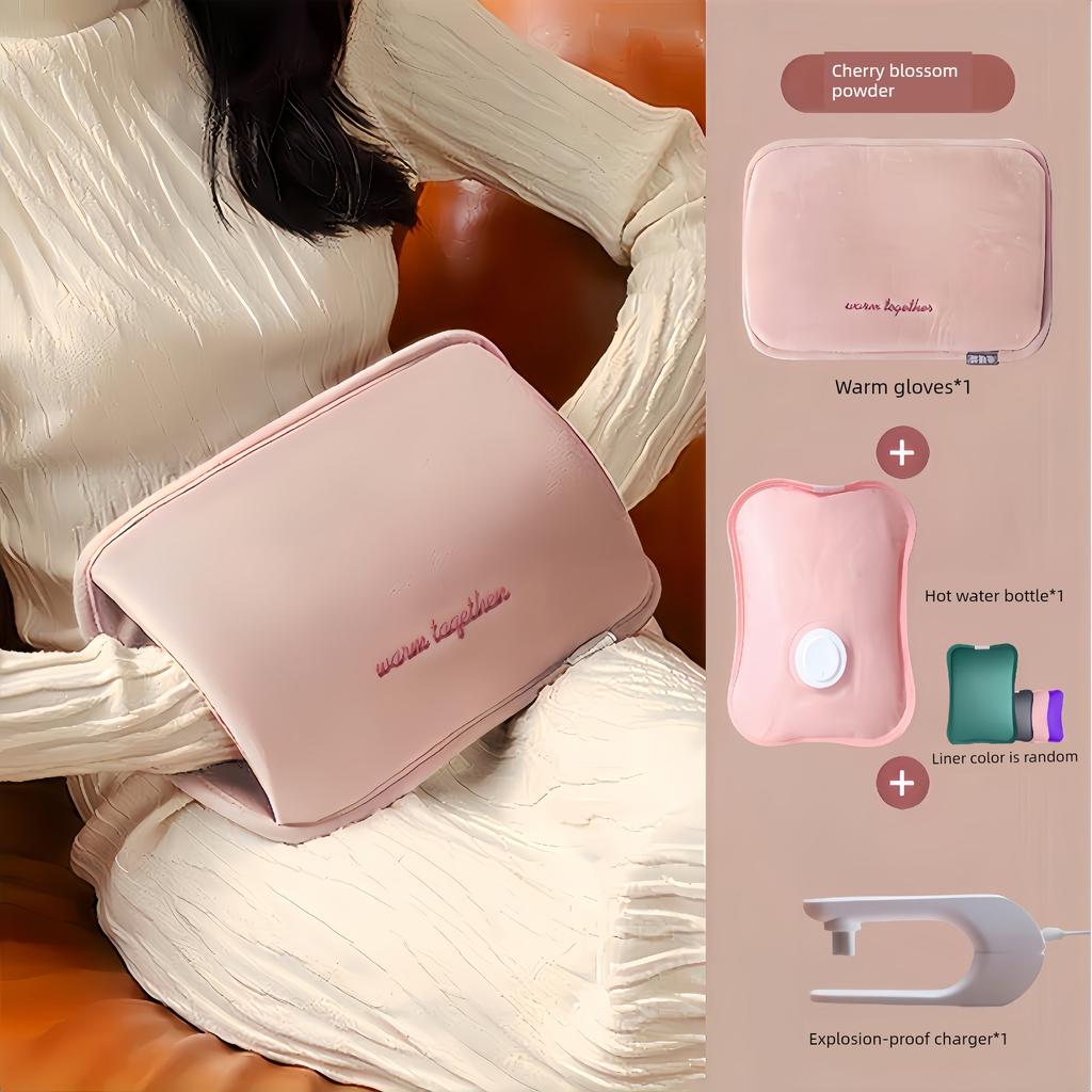 Waist-Protecting Hot Water Bag, Rechargeable Explosion-Proof Warm Water Bag, Electric Heating Pad, Thermal Pad for Sleeping in Bed, Foot Warmer