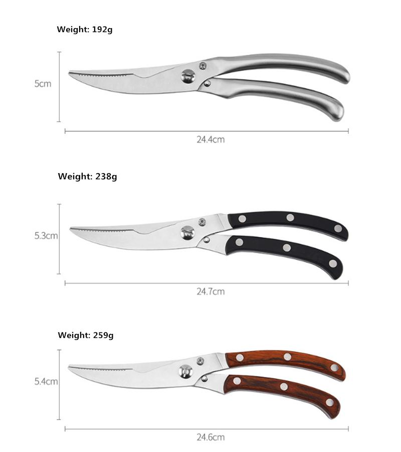 Chicken Bone Scissors Stainless Steel Kitchen Scissors Meat Vegetable Scissors Chicken Poultry Fish Kitchen Scissors Tools