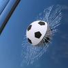 2Pcs Car Prank Stickers Self Adhesive Strong Stickiness Waterproof Funny 3D Tennis Ball Hit Window Stickers Windscreen Decorations