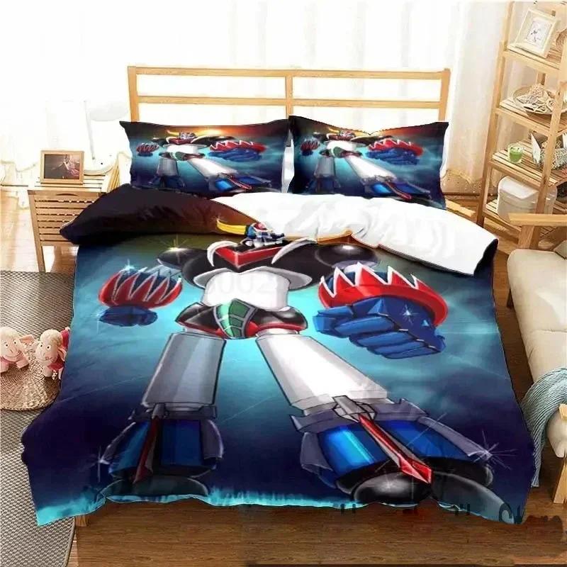 3D-принт Goldorak Grendizer UFO Robot Комплект постельного белья Double Twin King Пододеяльник Одеяло Наволочка Для Мальчиков Девочек Взрослых Спальня
