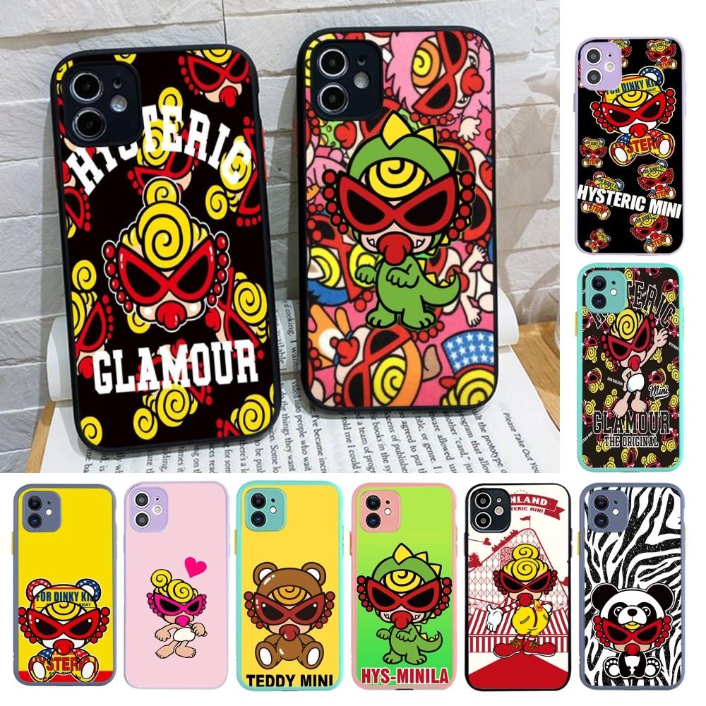 Japan Fashion Hysteric Mini Phone Case For IPhone 14 11 12 13 Mini Pro Max 8 7 Plus X XR XS MAX Translucent Matte Cover