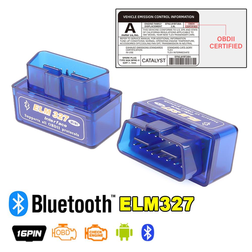 Mini Eml327 V1.5/V2.1 OBD2 Bluetooth автомобильные диагностические инструменты для Android сканер код поддержка Smart Scan Tool OBDII сканер инструмент