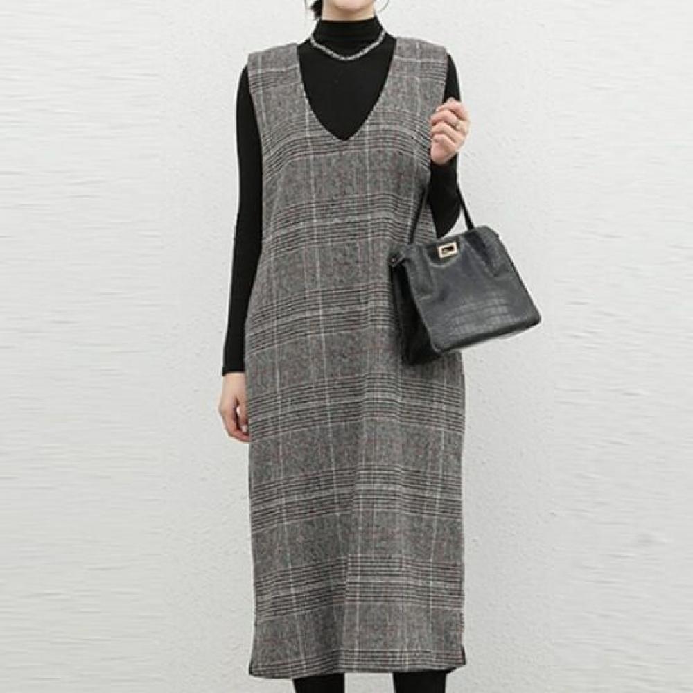 NaVaVa Women Casual Check V Neck sleeVeless Dress No961