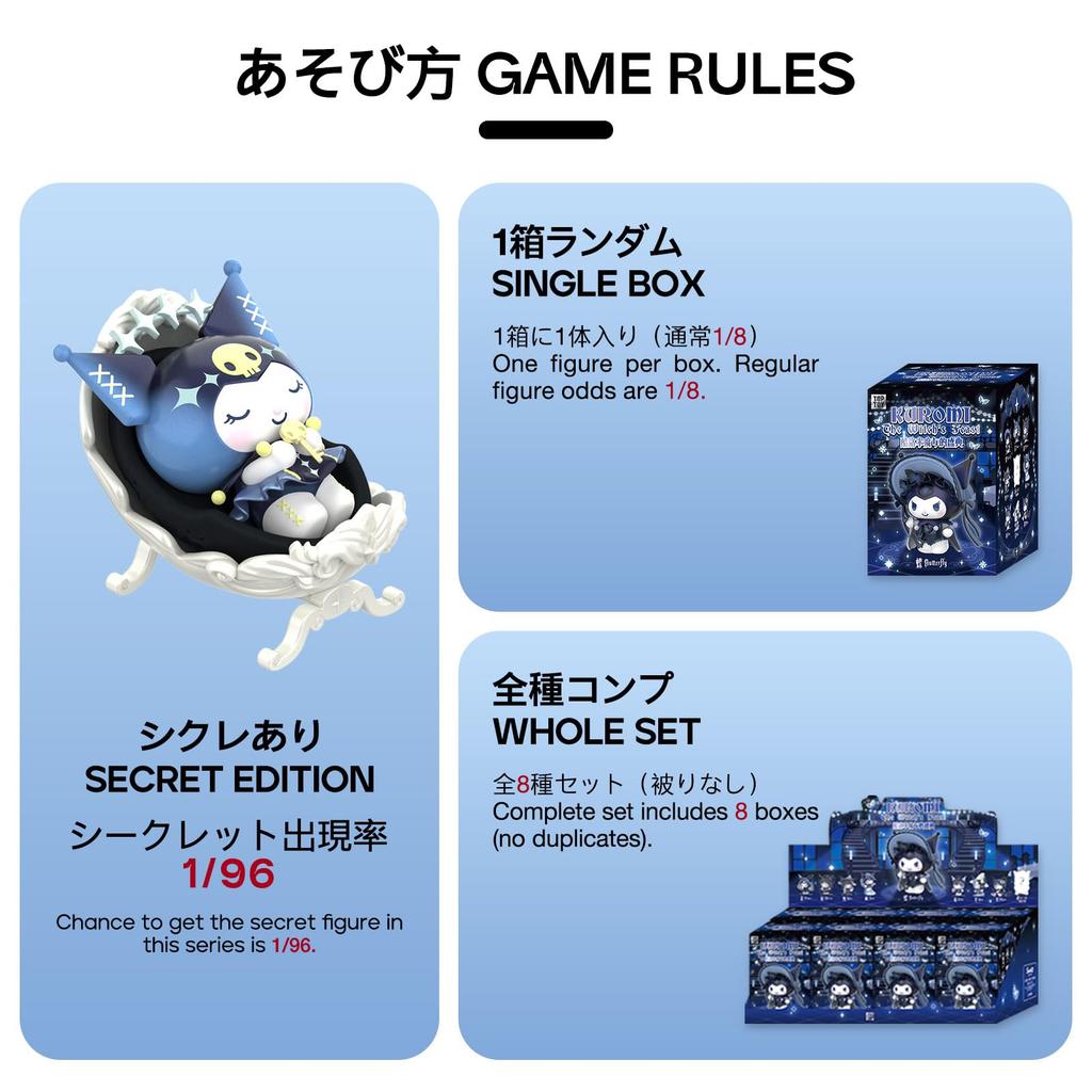 ЛУЧШАЯ ИГРУШКА Sanrio Kuromi Серия Банкет Гачапон Фигурка Сюрприз Мягкий Винил ПВХ Премиальная Игрушка Подарок на День Рождения Персонаж Куроми Коллекционер Ведьмы [1 шт.]