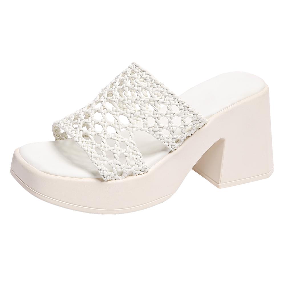 Fashion 2024 New Women Trend Walking Comfortable Shoes Summer Chunky High Heel Platform Open Toe Casual Fashion Sandals Shoes for Women