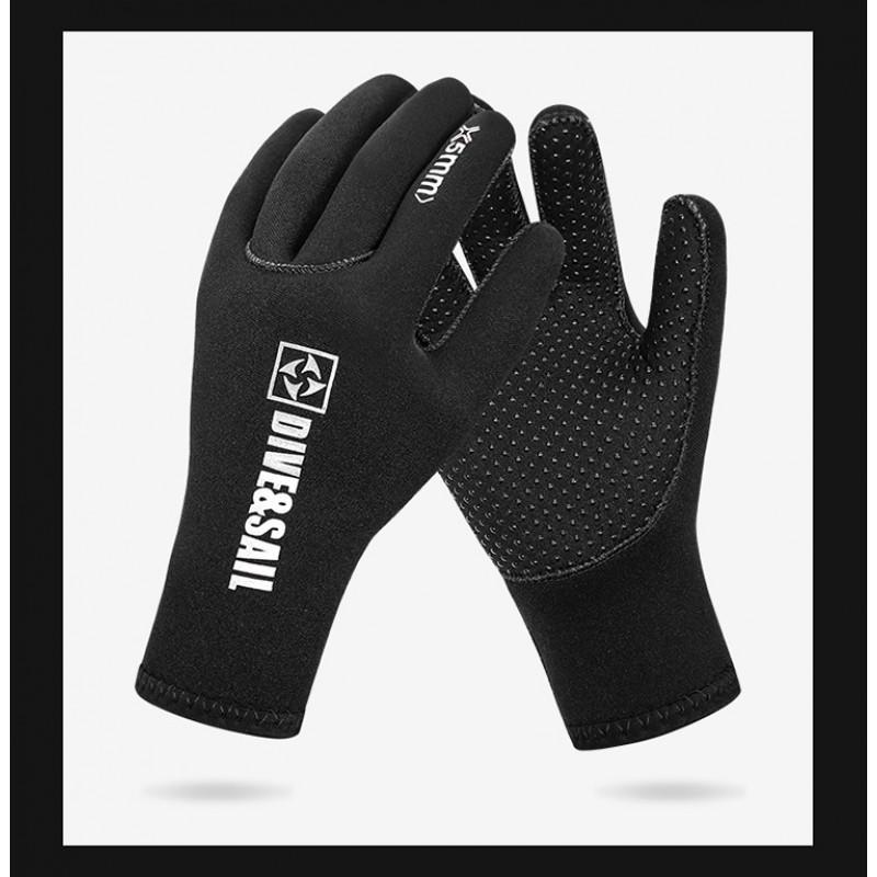 5mm Neoprene Diving Gloves Surfing Snorkeling Kayaking Fishing Cold Water Protection Anti-Slip Durable