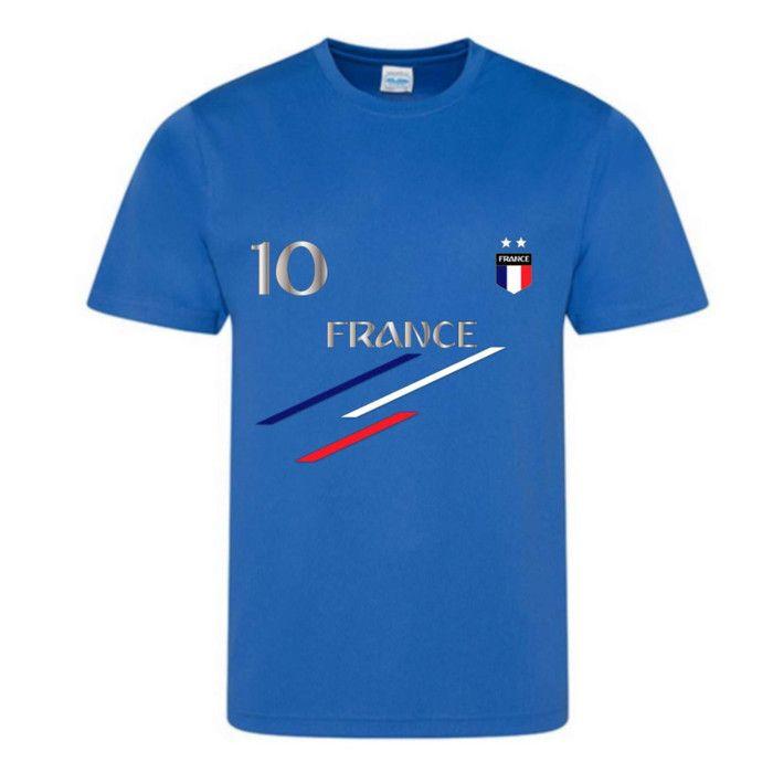 Maillot de foot enfant - NPZ - Style France - Unisexe - Respirant - 100% polyester
