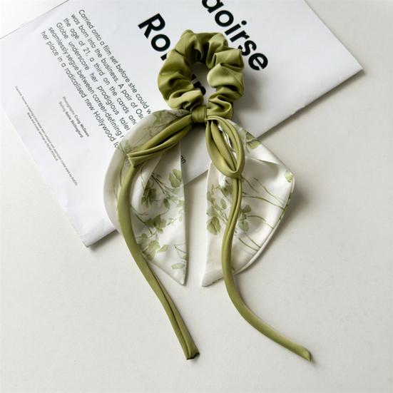 Атласные резинки для волос для женщин и девочек, держатель для хвоста, эластичная длинная лента, декор в виде банта, длинная вьющаяся тонкая повязка для волос, аксессуары для волос