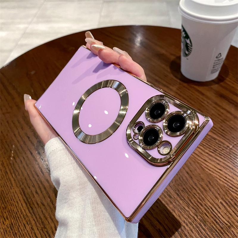 Luxury Magsafe Magnetic Plating Phone Case For iPhone 16 Pro Max 1514 13 12 11 Plus Wireless Charging Soft Shockproof Cover