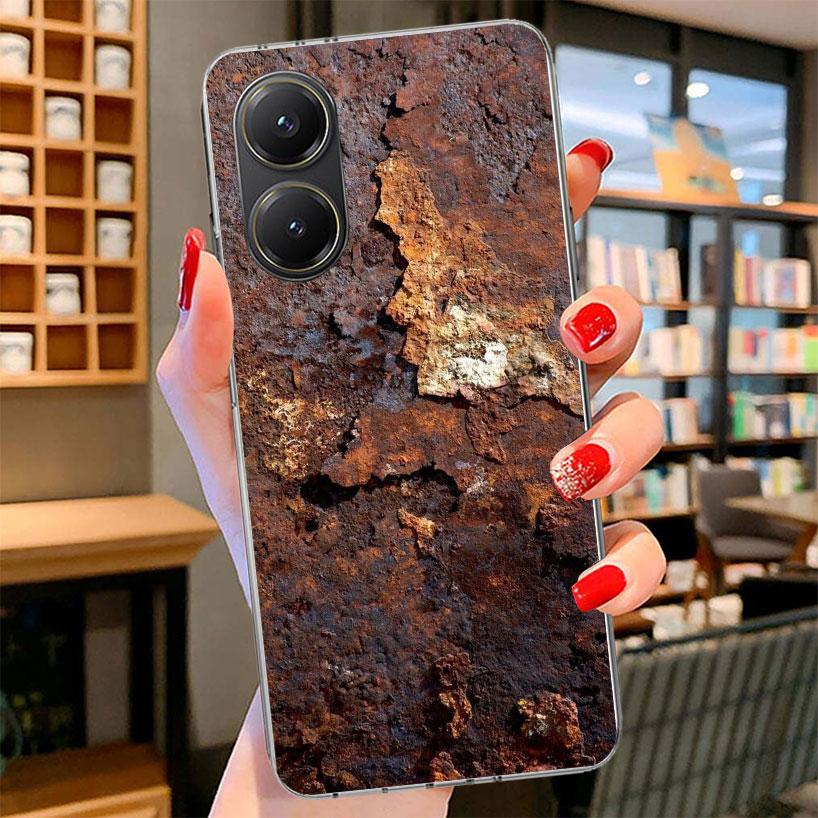 Vintage Industrial Style Rusty Pattern Phone Case For Xiaomi Poco F7 Ultra X7 X6 X5 Pro M7 Redmi 15C 15 13C 13 12C 12 10C 10 9A