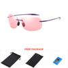 DUBERY Men Rimless Sunglasses Driving Shades Outdoor Sport Fishing Sun Glasses Ultralight Frame UV400