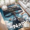 Custom Name Personalized football team Print Carpet, Versatile Home Decor Rug, for Playroom, Apartment, Balcony, Entryway, Hallway Gift