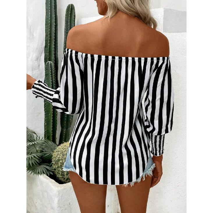 Spring And Autumn New Women'S Versatile Long Sleeve Daily Business Commuter Elegant Comfort Sexy Bottom Shirt Top