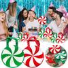 1/10PC Candy Cane-Shaped Birthdays Green & Red Striped Design Weddings Gift Bag Candy Cane Decorations 2 Colors
