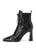 Fashion 2024 Autumn Women Boots Square Toe High Heel Women Leather Shoes Women Suede Ankle Boots Winter Solid Elegant Modern Boots