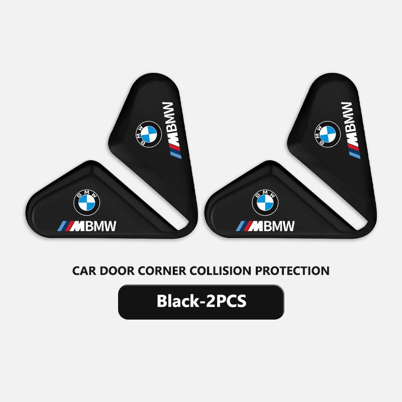 QCSD2 2pcs Car Door Corner Anti-Collision Stickers Protector Cover For BMW Performance X1 M3 M6 F01 F02 E34 E36 E60 F10 F20 X6