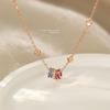 Rainbow Transfer Bead Necklace Light Luxury Niche Design Temperament Sweater Collarbone Chain Simple Versatile Small Fresh Neck Chain