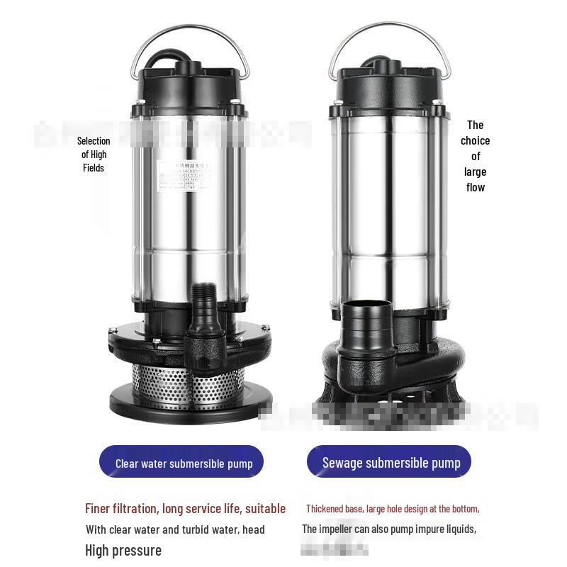Kalei High-Lift Large Flow Agricultural Submersible Sewage Pump CN plug (adapter included)