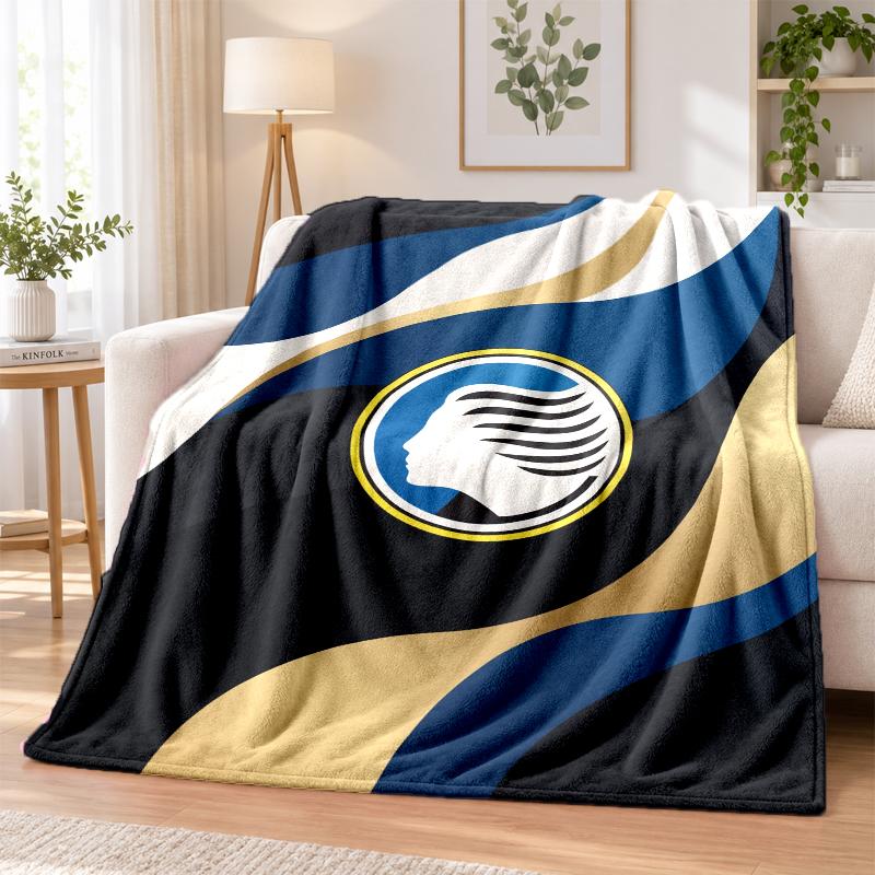 Atalanta FC Printed Flannel Blanket Warm Comfort Bed Throw For Indoor Home Decoration