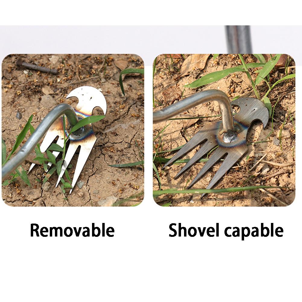 40 см Длина прополки артефакт корчевание прополочный инструмент стальной сорнякоудалитель садовый инструмент 4 зуба двойного назначения прополочник удаление
