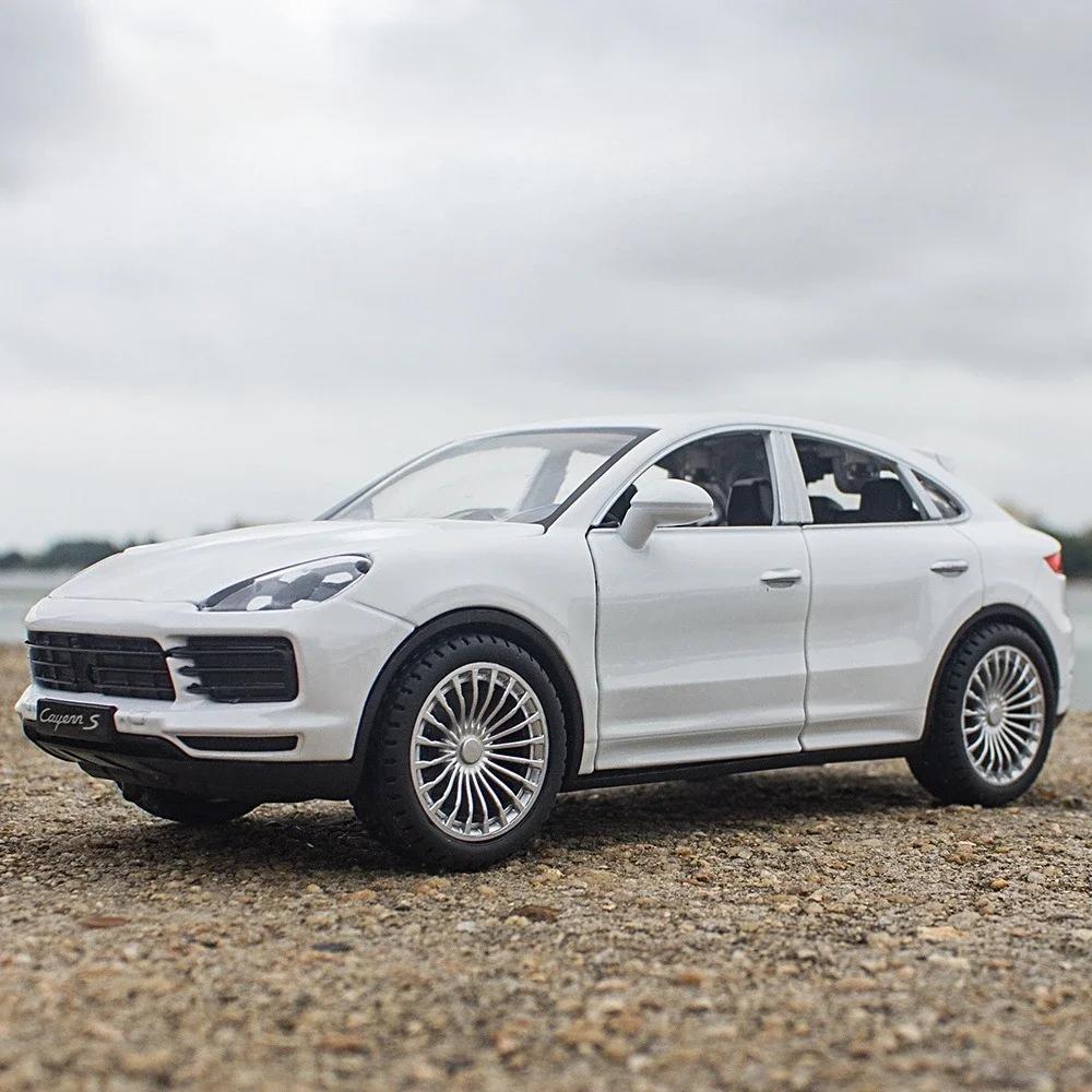 1:24 Cayenne S SUV Литой Модель Автомобиля Литье под Давлением Металлические Игрушечные Машинки Модель Автомобиля Симуляция Звук Свет Коллекция Подарок