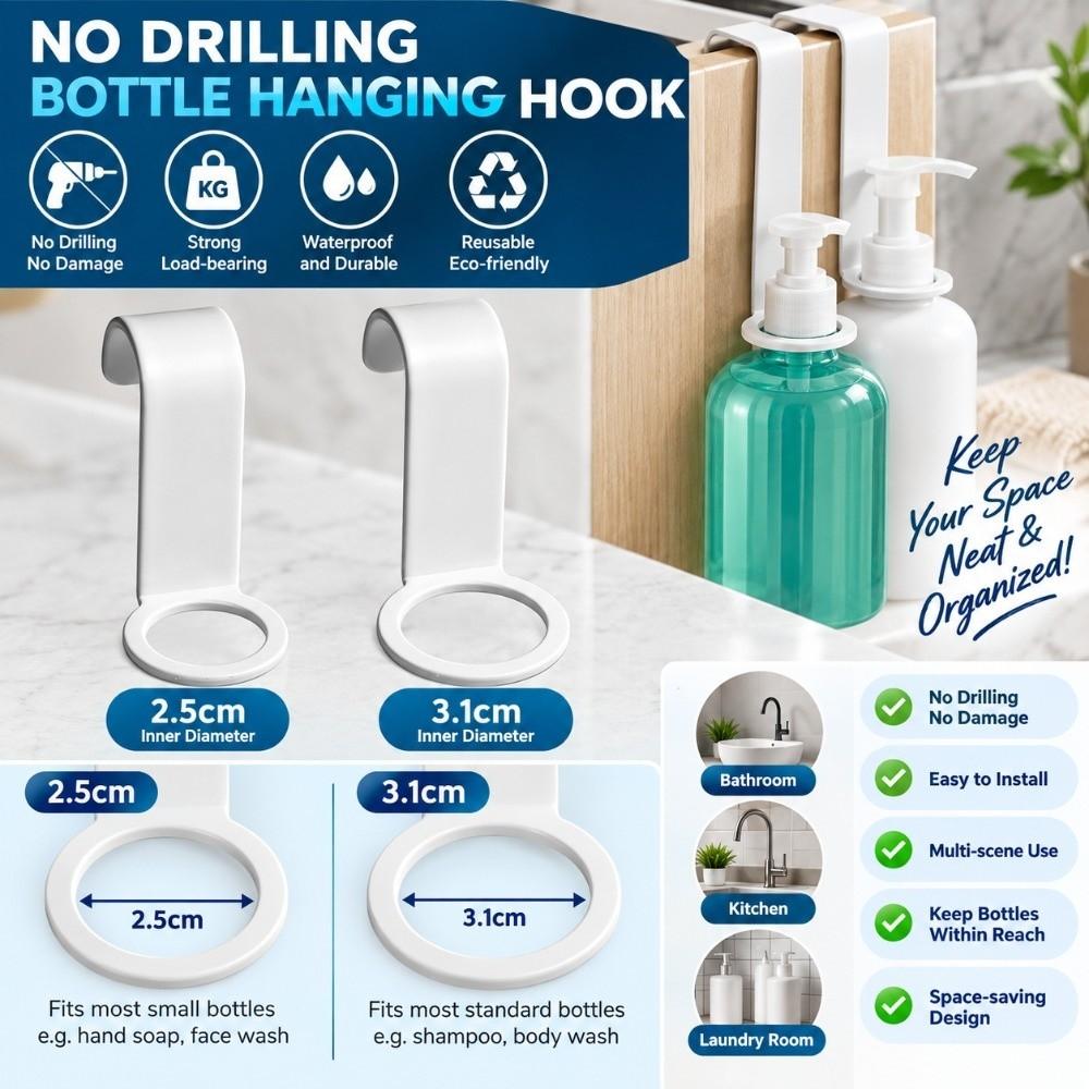 8 PCS No Drilling Required Bathroom Storage Hanger Multipurpose Organizer Hook Bathroom Kitchen