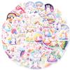 50 Rainbow Bunny Cute Style Self-Personal Personality DIY Decorative Stickers Waterproof Guka Stickers