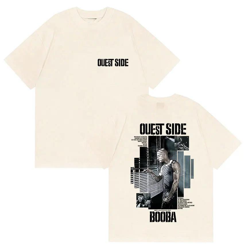 Custom Shirt Rapper BOOBA OUEST SIDE Tour 2025 Graphic T Shirt Unisexs Hip Hop Retro Style Short Sleeve Tshirts 100 Cotton Tshi