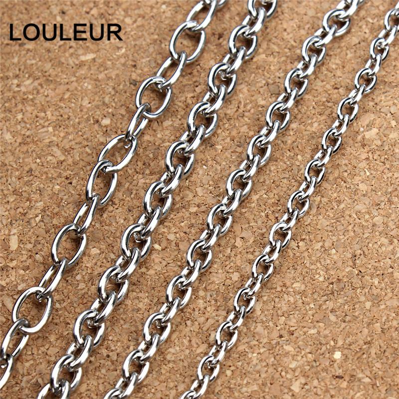 5yards/lot 3 4 5 6 mm Stainless Steel O Link Chain Bulk Women Men's Chain Necklace Bulk Link Chains for Necklace Jewelry Making