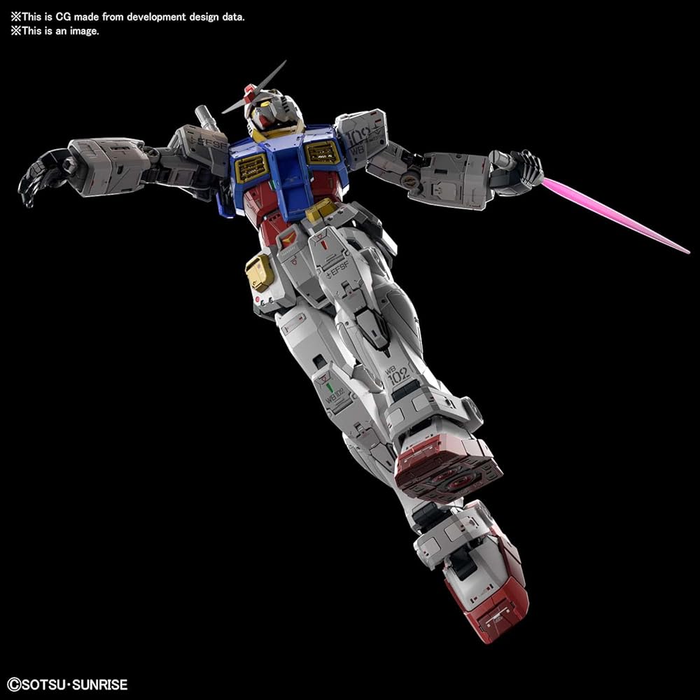 Пластиковая модель Gundam RX-78-2 в масштабе 1/60 серии PG Unleashed, с цветовой кодировкой