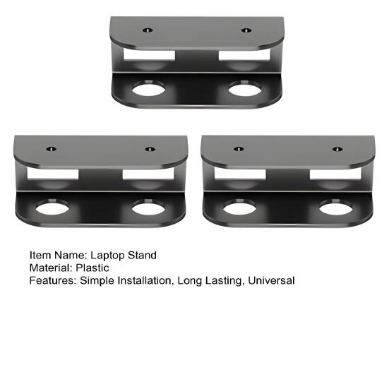 3Pcs Under-Desk Laptop Storage Mount Strong Load-bearing High Stability Easy Installation Laptop Holder Notebook Storage Organizer